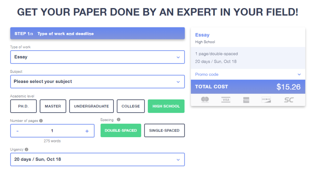 Masterpapers Pricelist