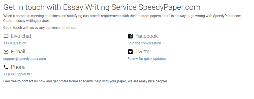 Speedypaper Support